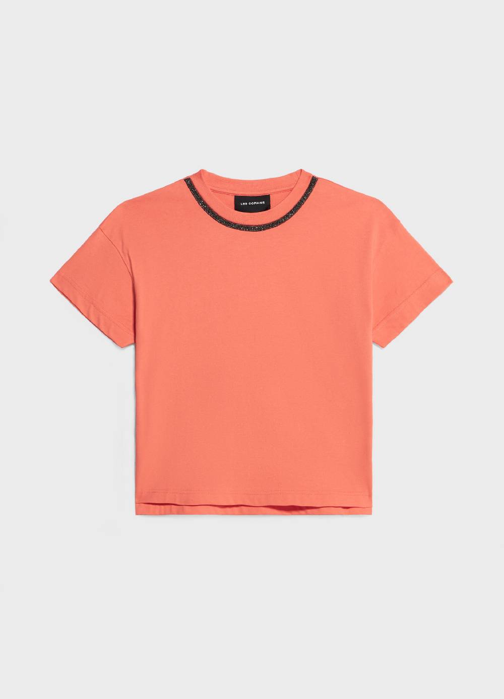 LES COPAINST-shirt in cotone con perline applicate Shopping online