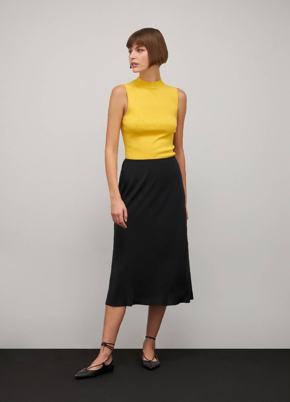 LES COPAINSTop tricot collo alto in misto viscosa Sconto