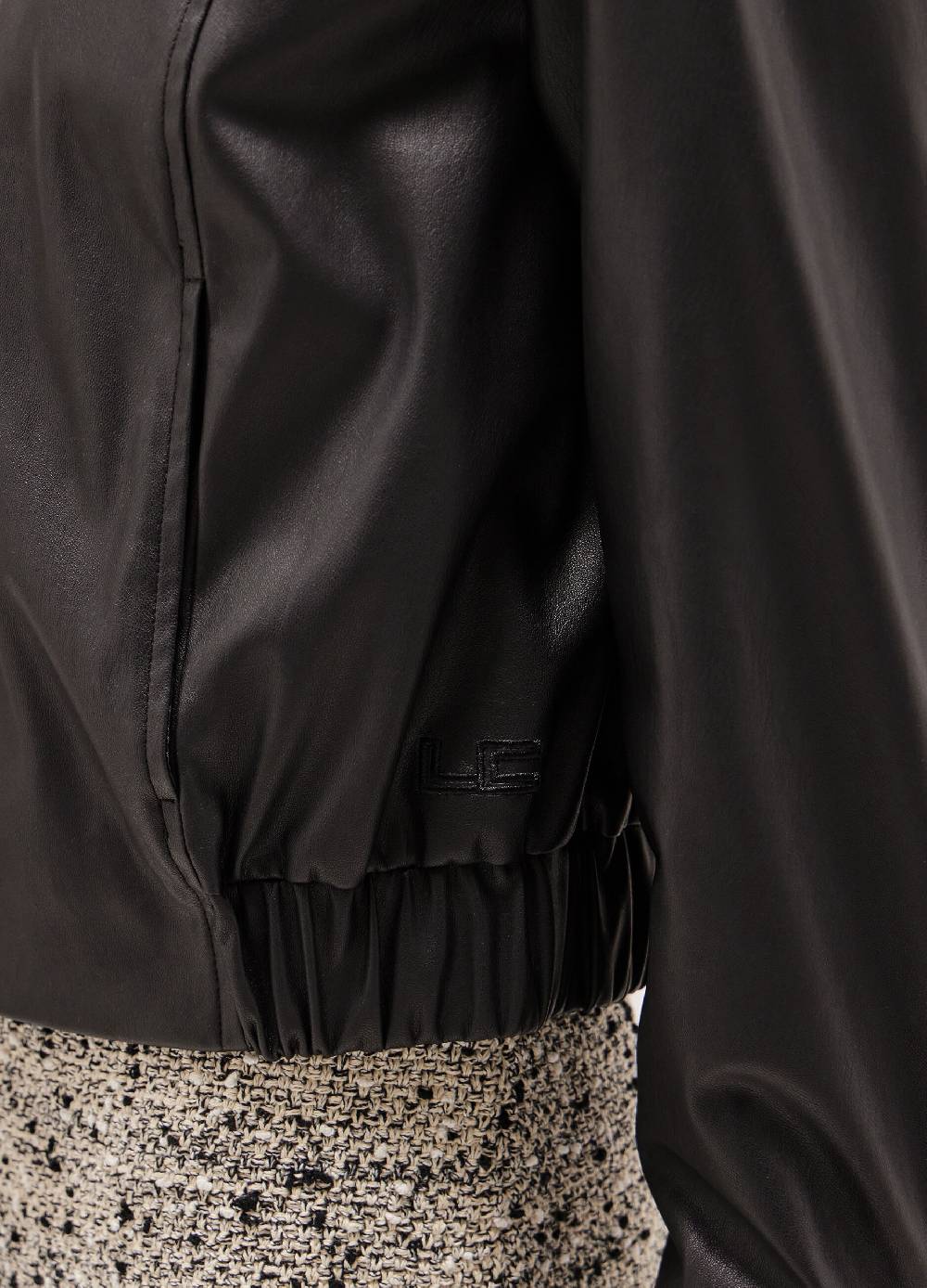 LES COPAINSBomber cropped in ECOpelle In Saldo
