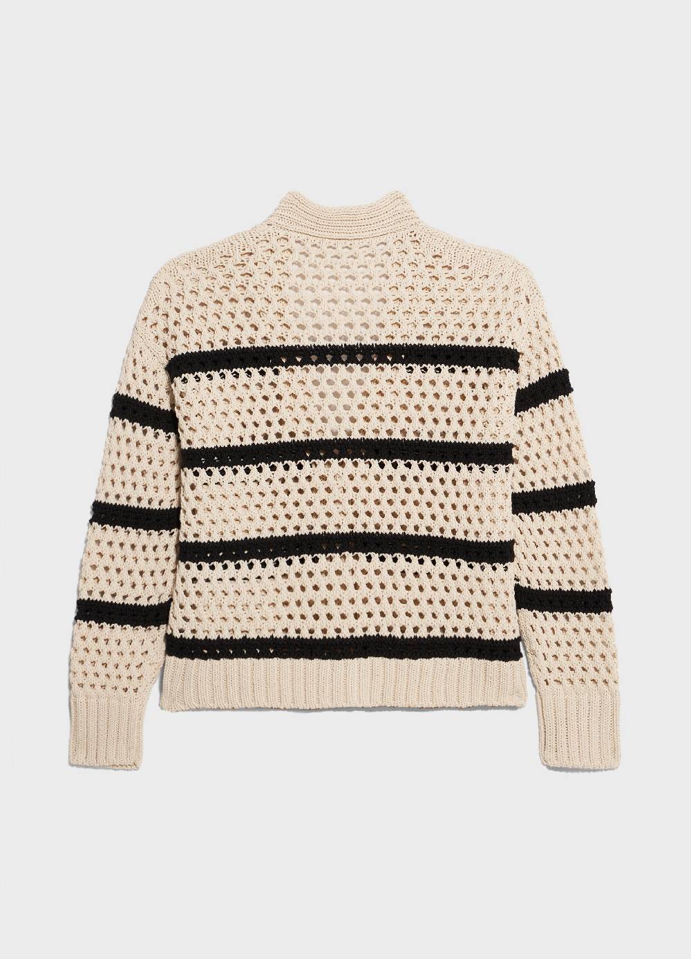 LES COPAINSCardigan tricot misto cotone a righe Negozi Online