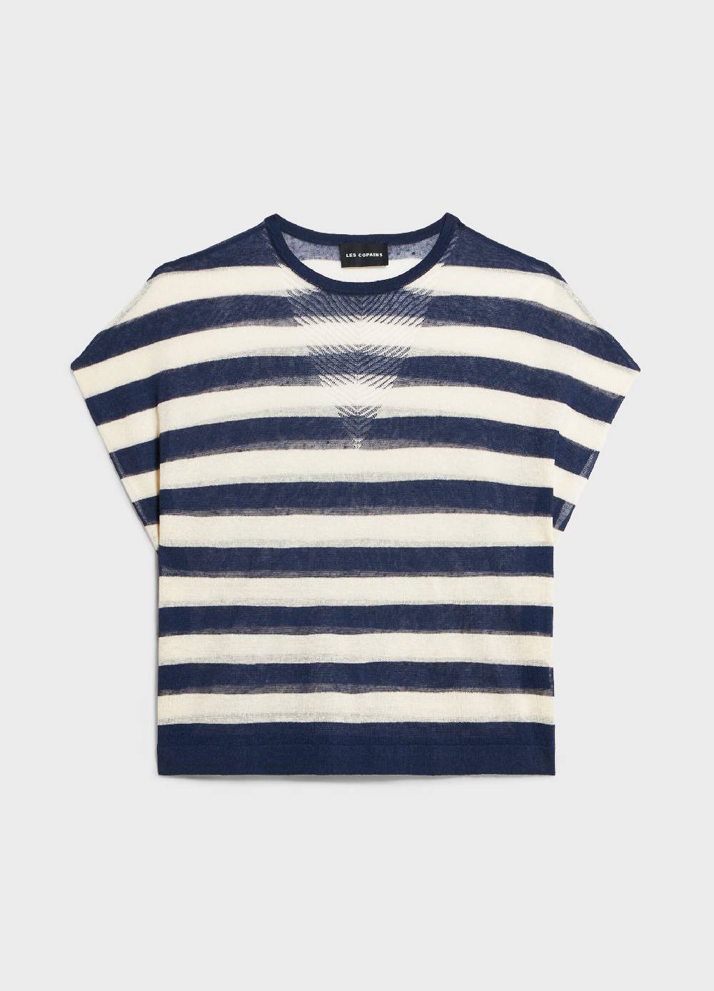 LES COPAINSMaglia tricot a maniche corte in misto lino Negozio