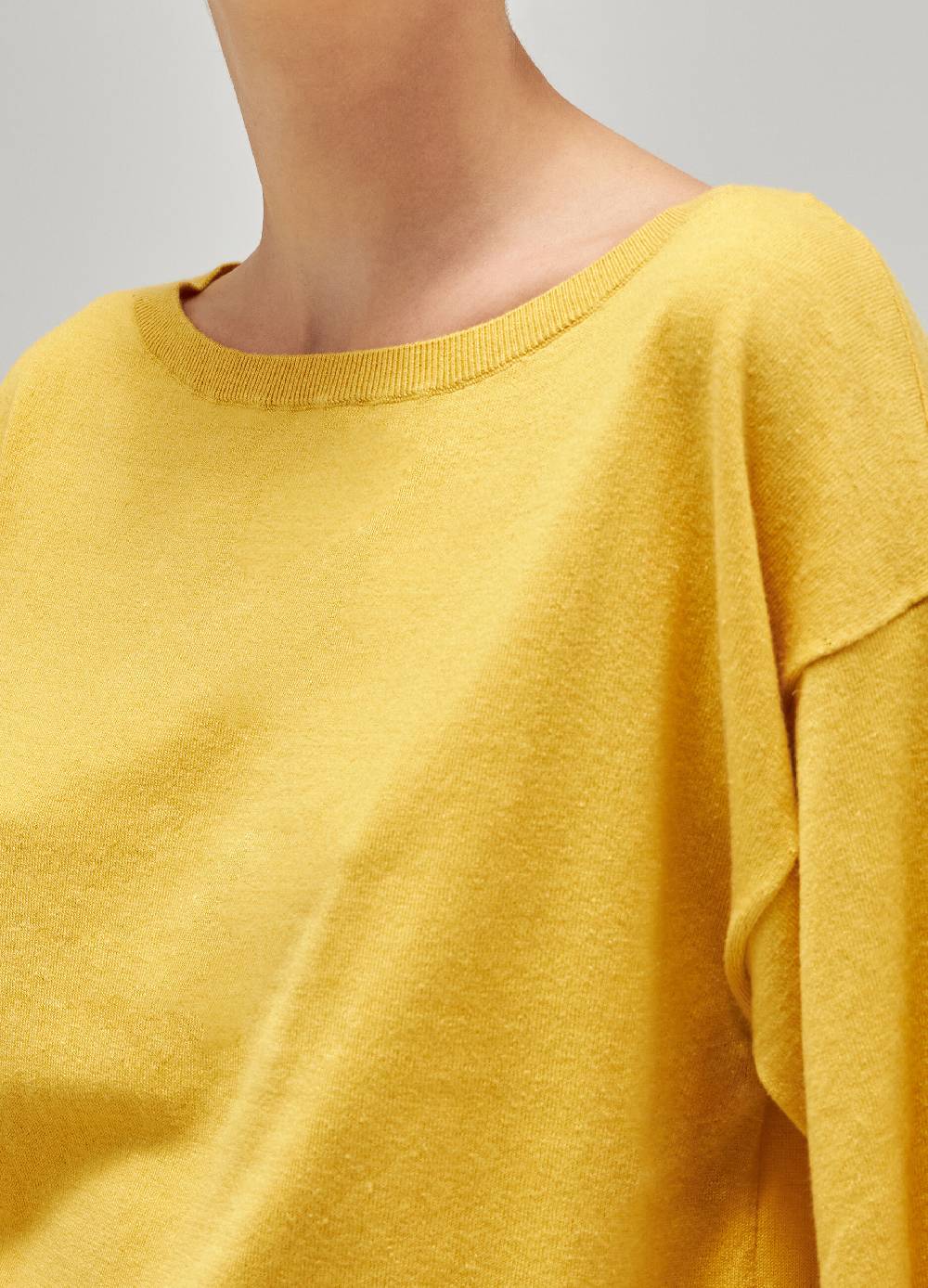 LES COPAINSMaglia tricot a maniche corte in seta e cotone Saldi