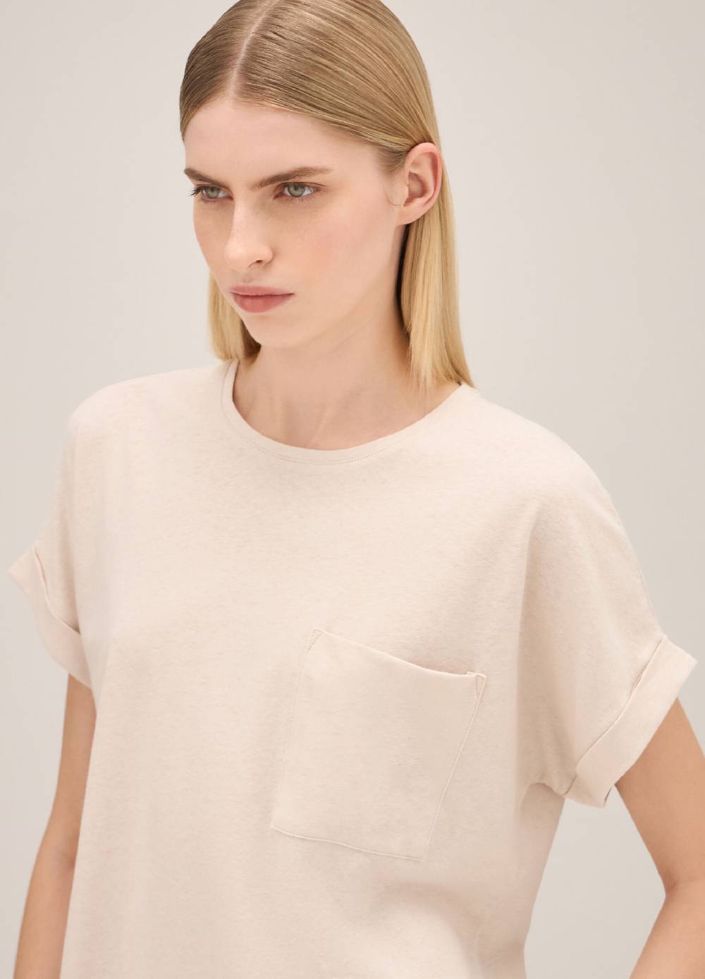 LES COPAINST-shirt in lino e cotone Negozio