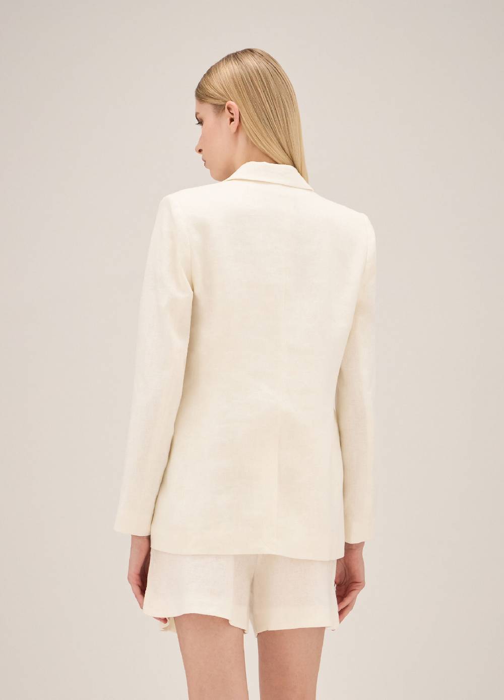 LES COPAINSBlazer in lino con bottone singolo In Linea