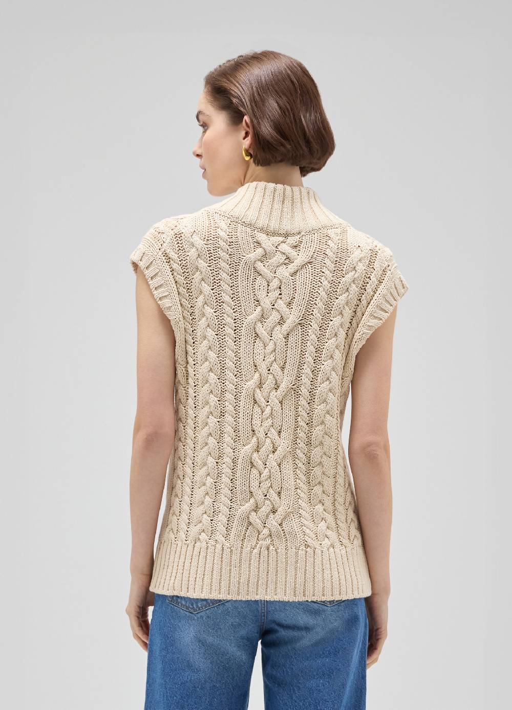 LES COPAINSGilet tricot a trecce Qualità Garantita