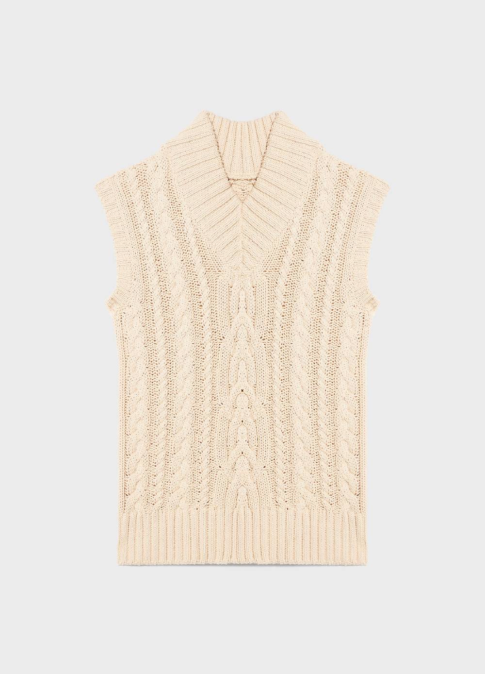 LES COPAINSGilet tricot a trecce Qualità Garantita