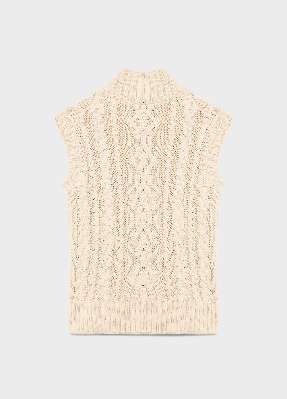LES COPAINSGilet tricot a trecce Qualità Garantita