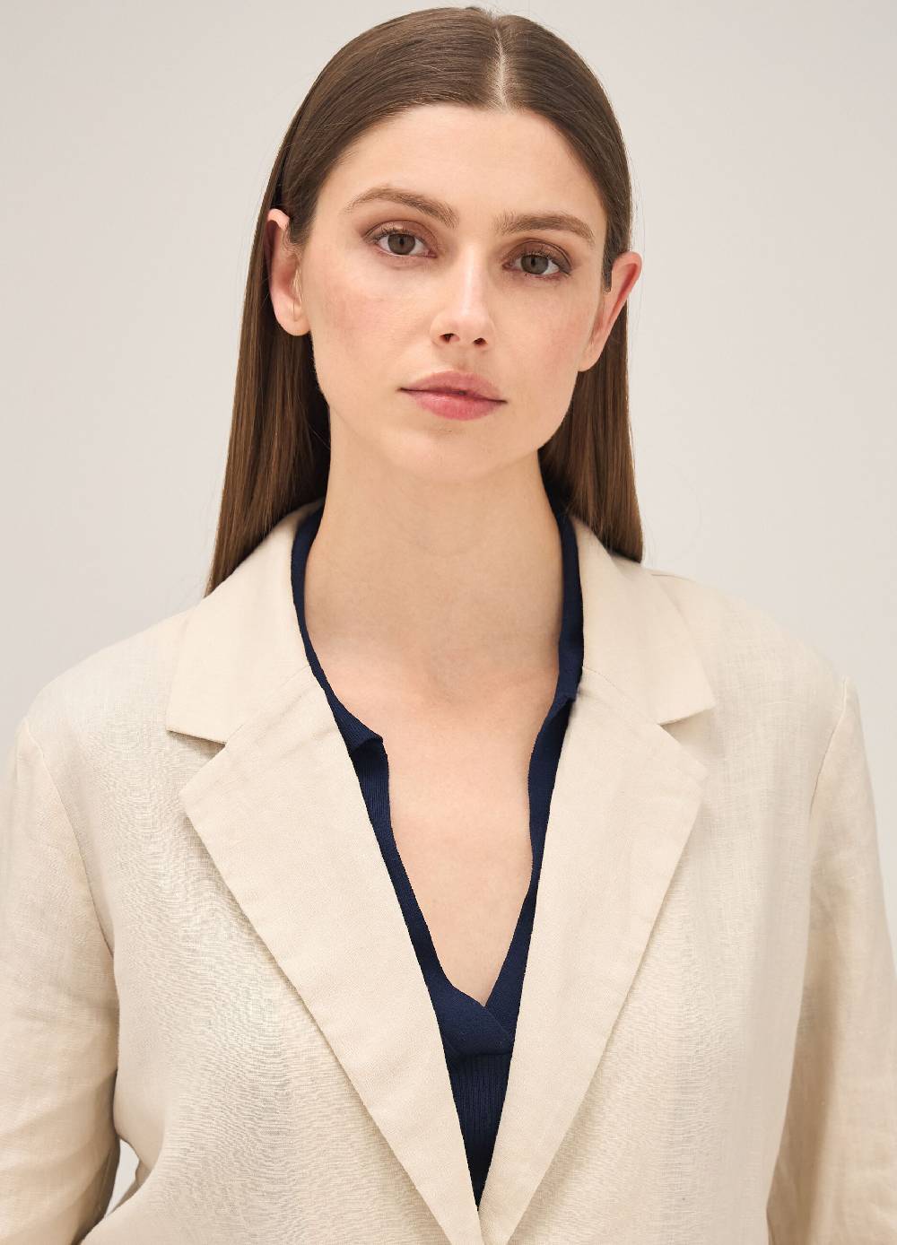 LES COPAINSGiacca a camicia in lino Outlet