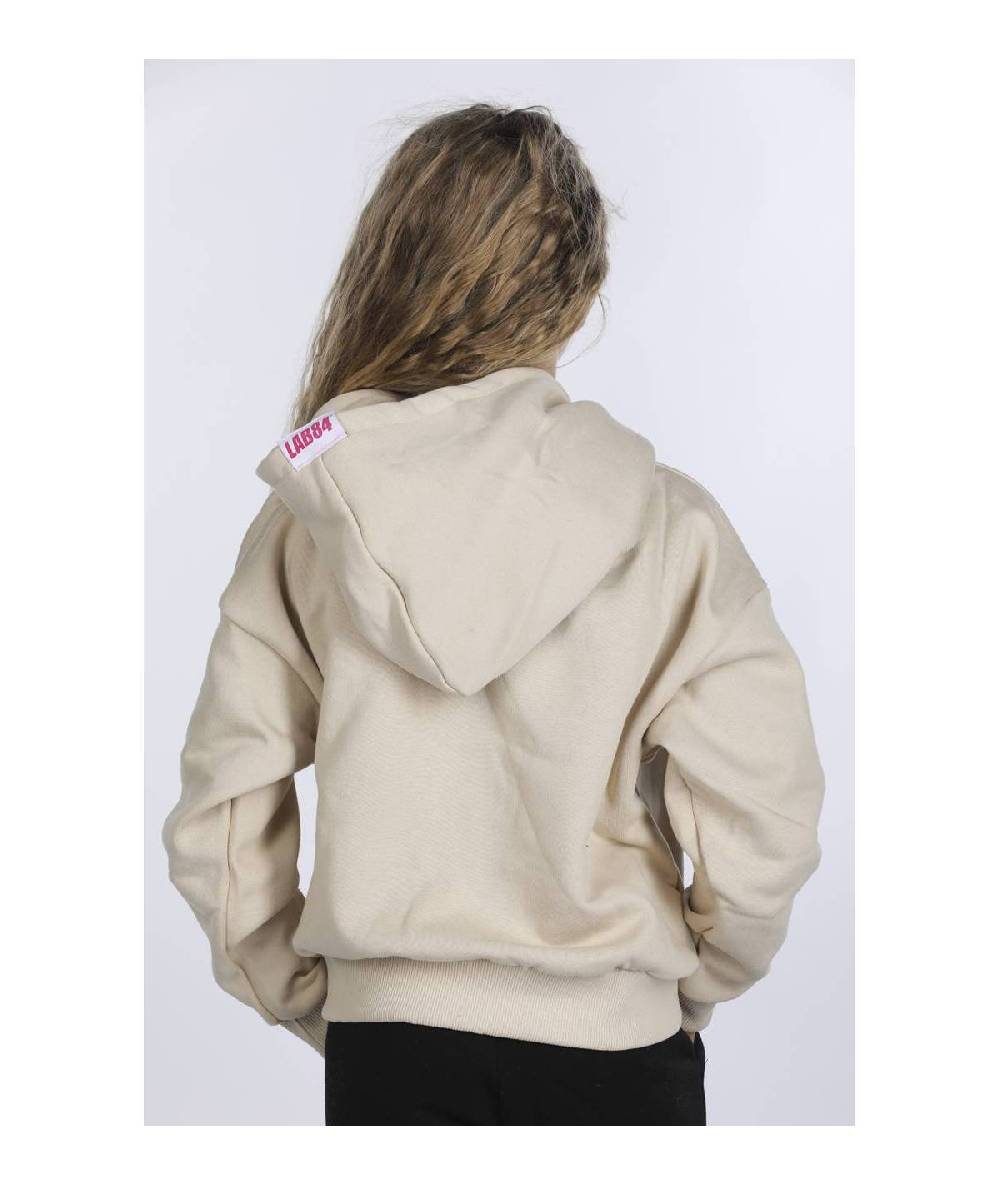 Lab84 FELPA CROP TOP CAPPUCCIO OVER Saldi Di Fabbrica