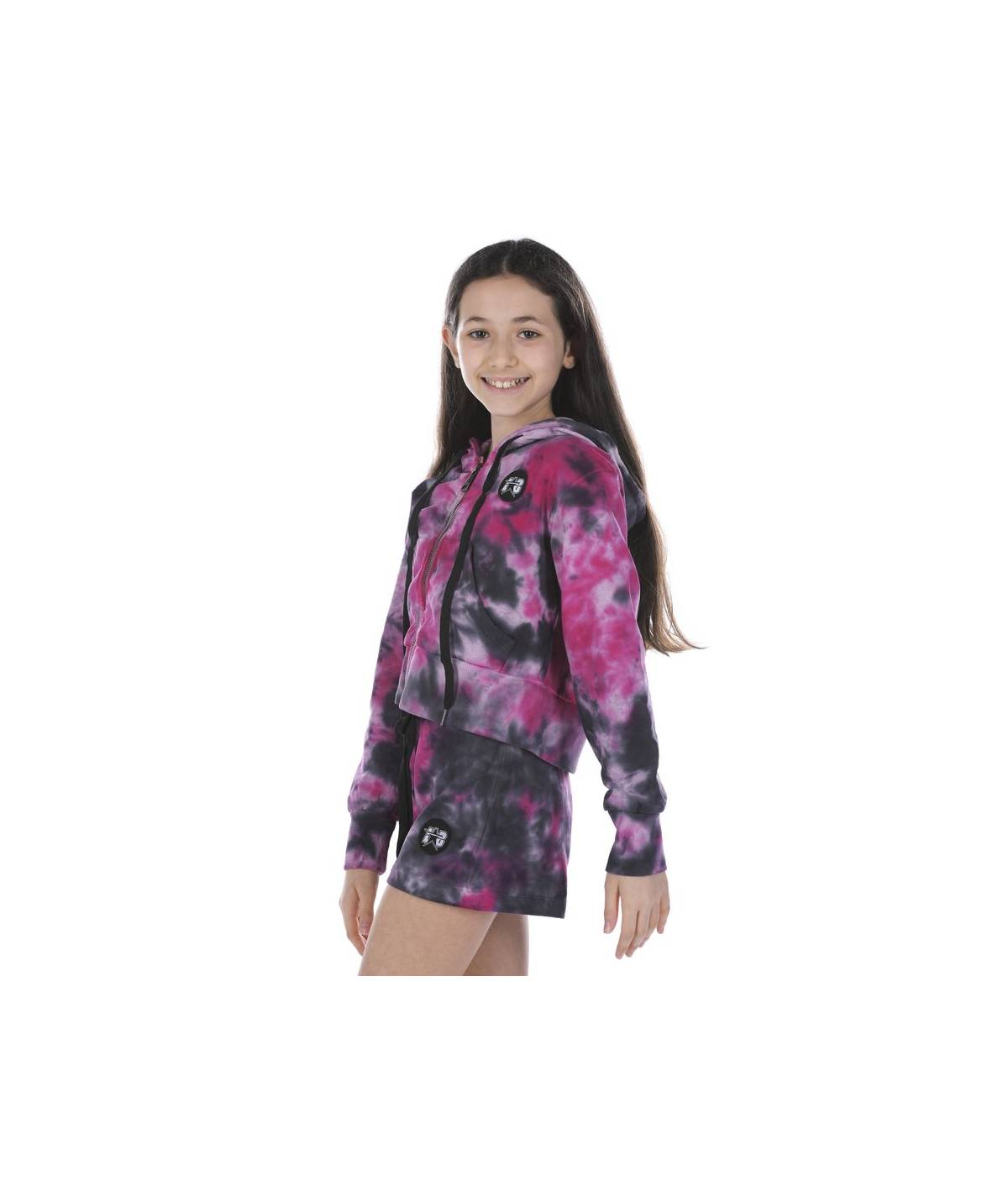 Lab84 FELPA ZIP CROP TOP Presa