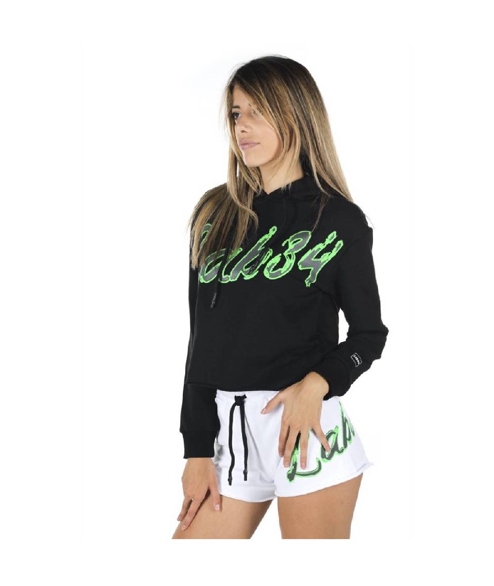 Lab84 FELPA CROP TOP CAPP Spedizione Gratuita