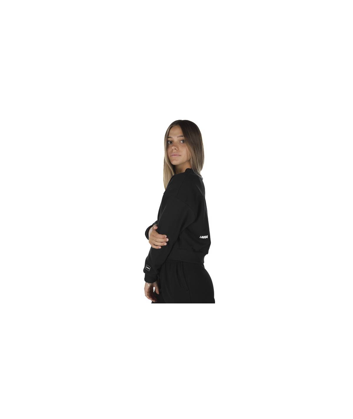 Lab84 FELPA CROP TOP GIROCOLLO Qualità Garantita