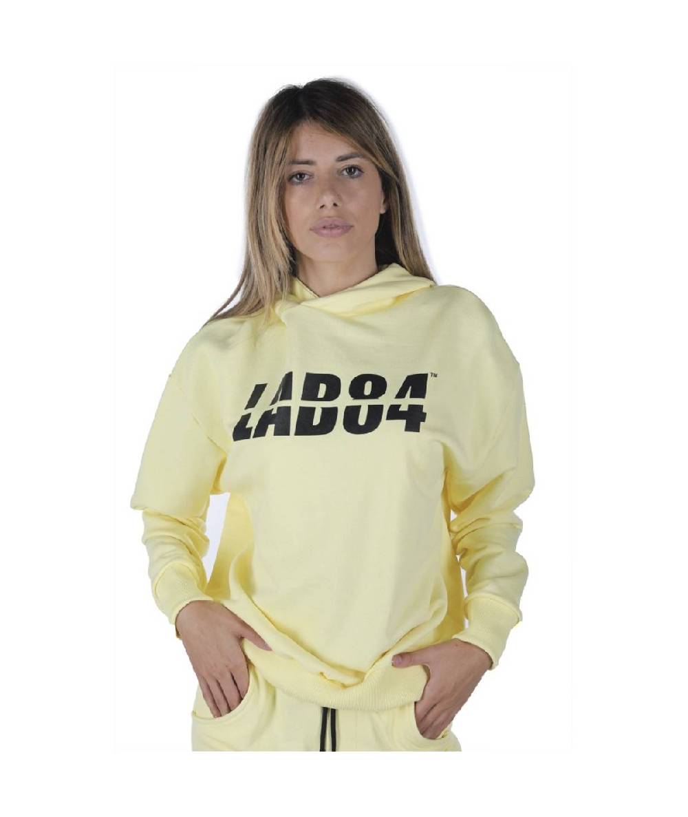 Lab84 FELPA CAPPUCCIO OVER Negozi Online