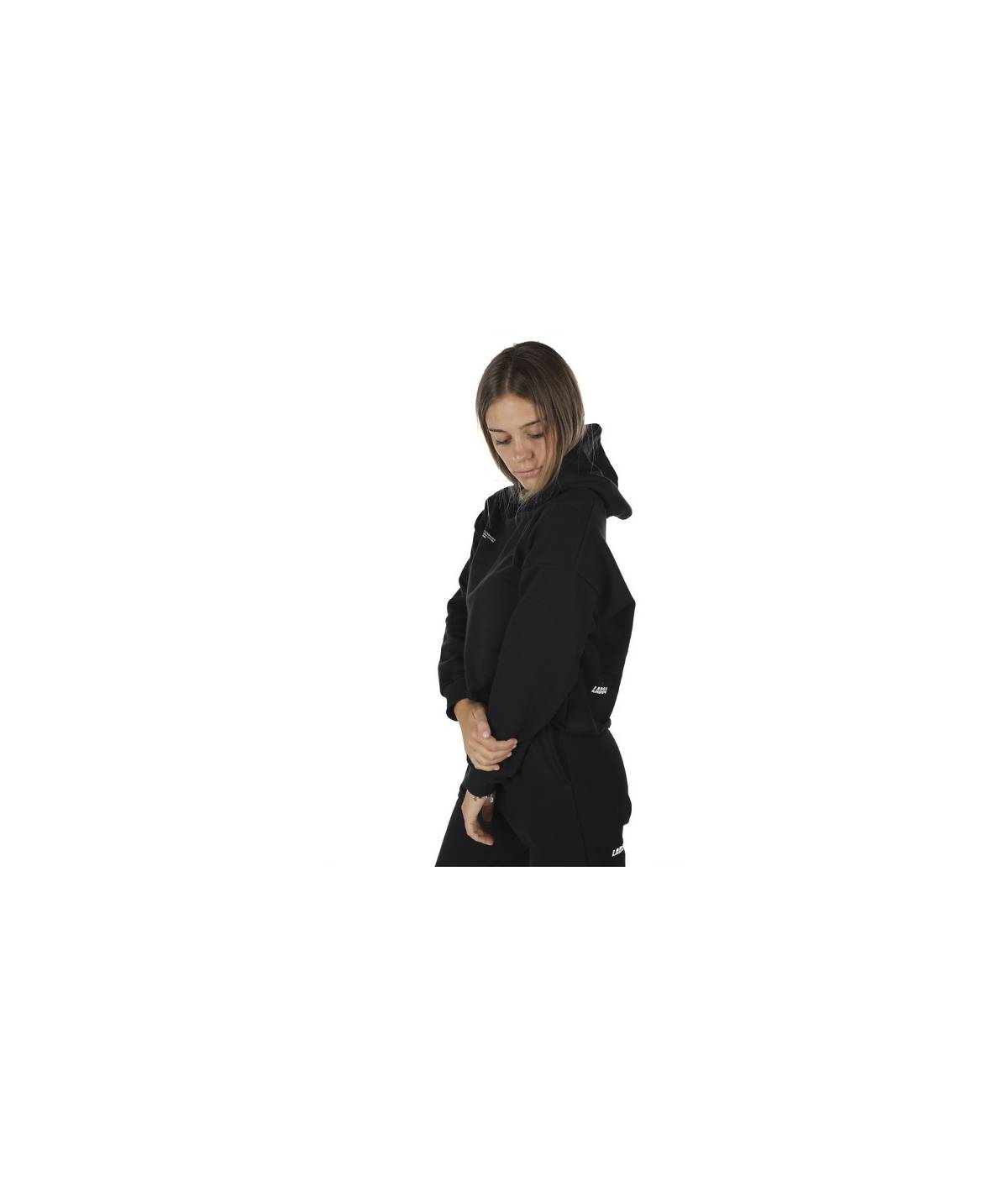 Lab84 FELPA CROP TOP CAPPUCCIO Acquista Ora