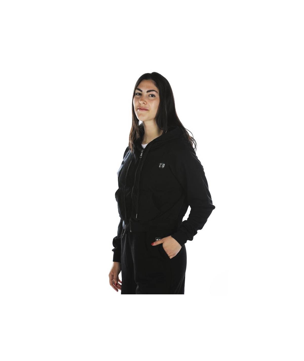 Lab84 FELPA ZIP CROP TOP Shopping Online