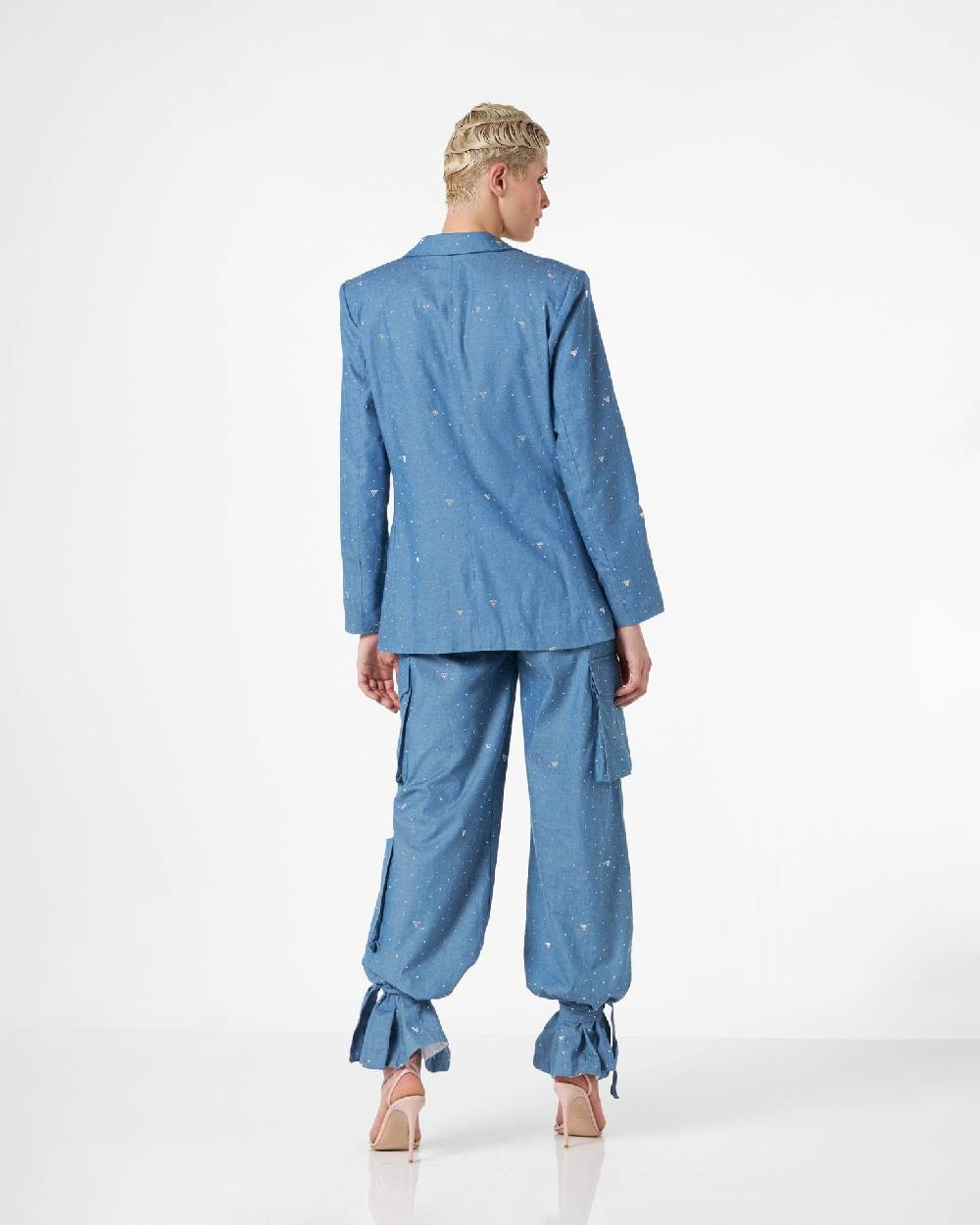 Le Twins Como Chambray Strass Celeste Acquista Ora