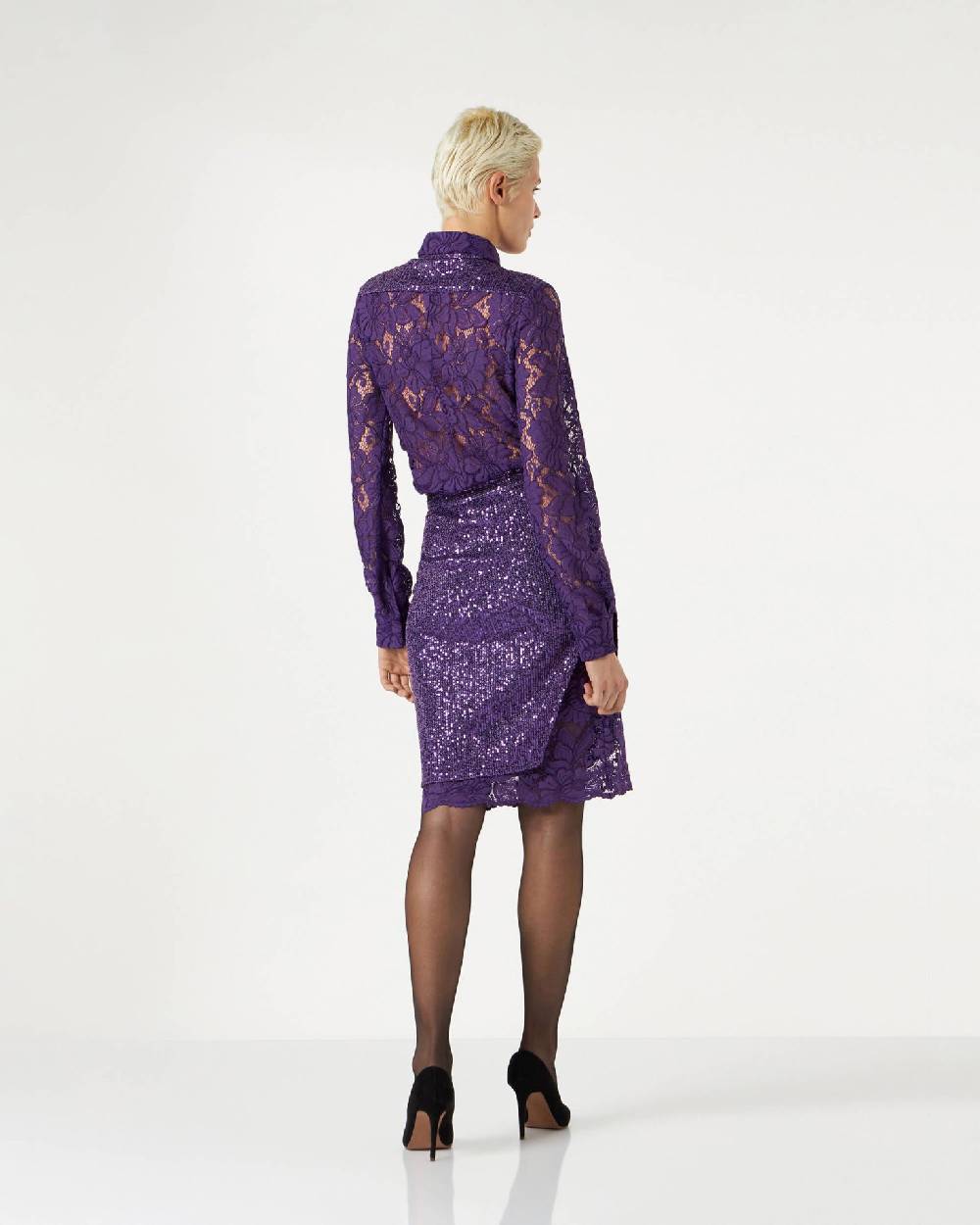 Le Twins Varese Paillettes Viola In Linea