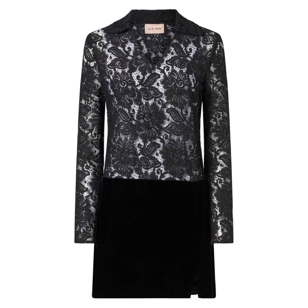 Le Twins Treviso Pizzo e Paillettes Nero 2025