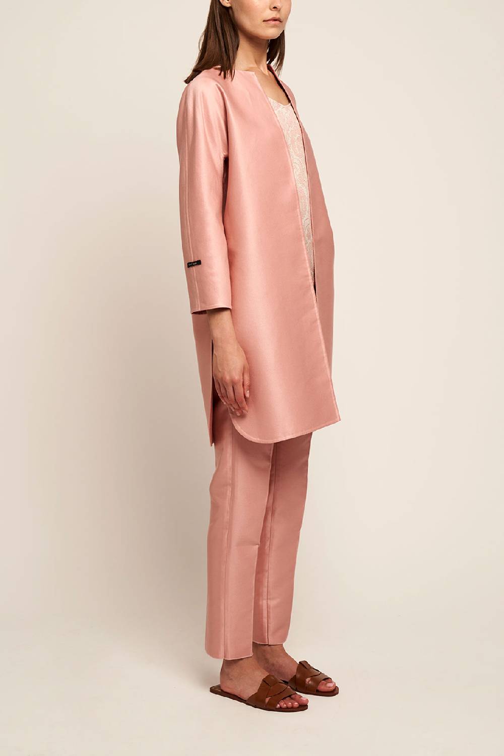 Manzoni 24 Cappotto double cotone-seta con spacchi Acquista Ora