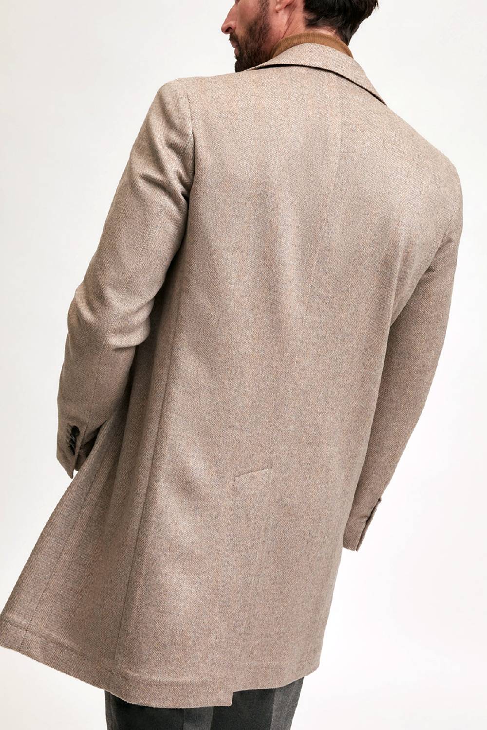 Manzoni 24 Cappotto in lana spigata Presa