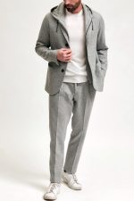 Manzoni 24 Giacca jersey in lana con davantino staccabile Offerta