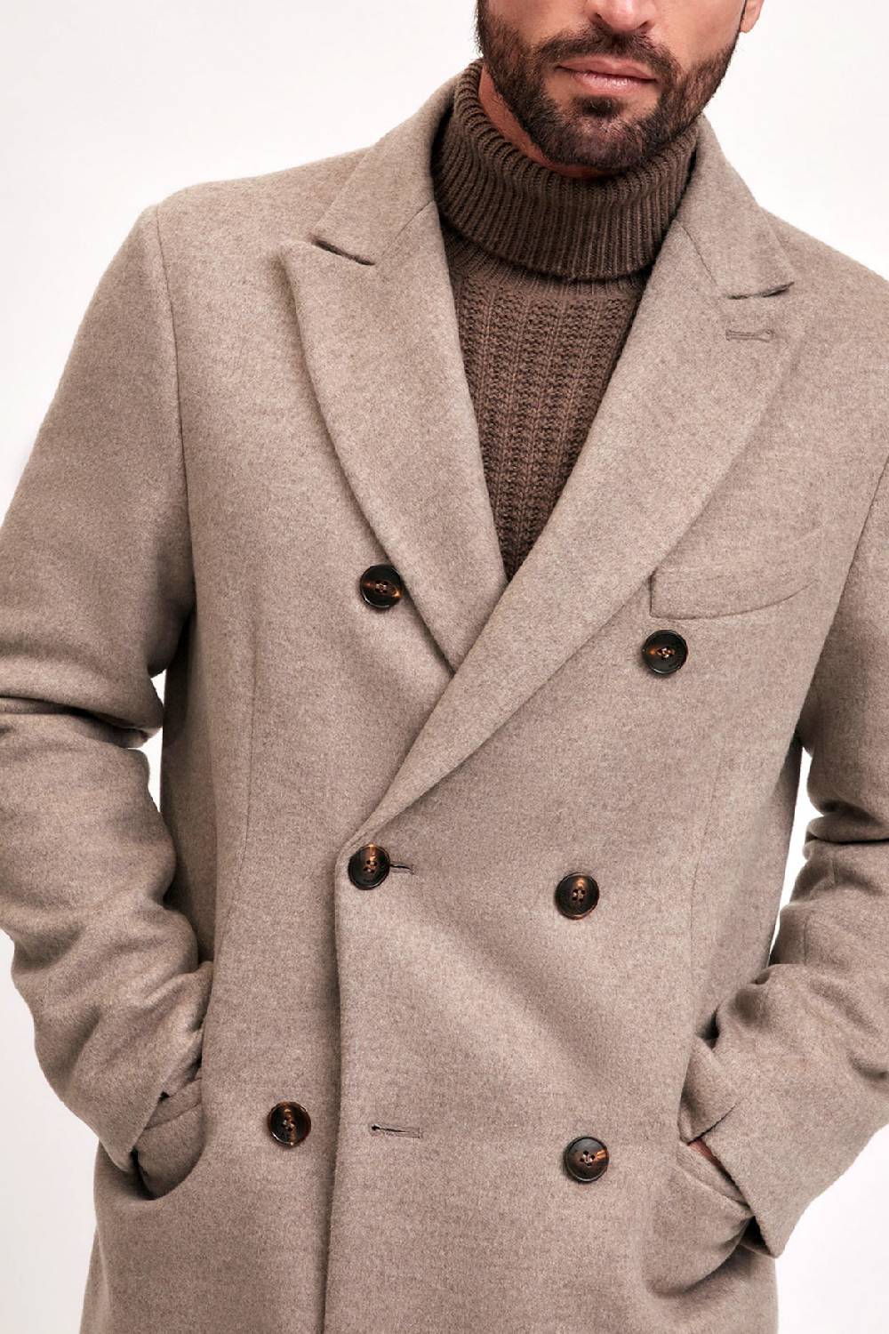 Manzoni 24 Cappotto doppiopetto in tessuto cashmere Loro Piana Online