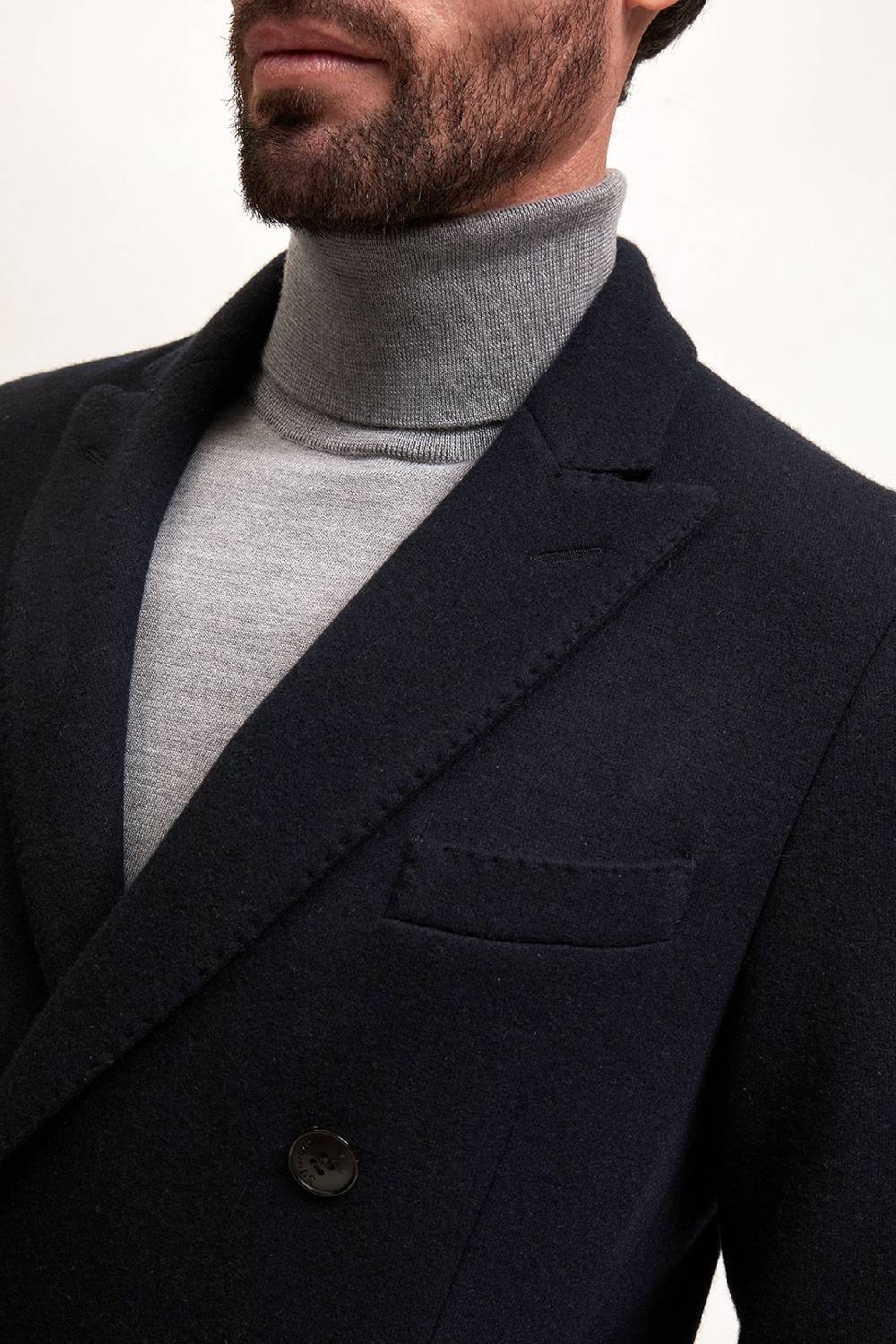 Manzoni 24 Giacca doppiopetto jersey in tessuto cashmere Loro Piana Saldi