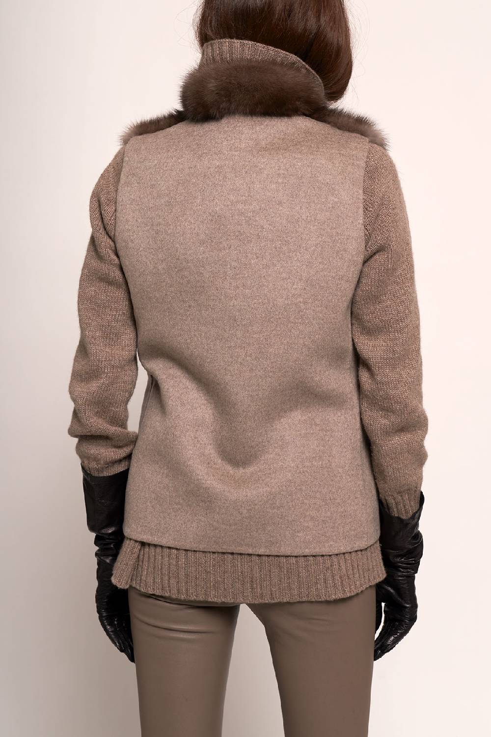 Manzoni 24 Gilet zibellino con tessuto cashmere Loro Piana Moda