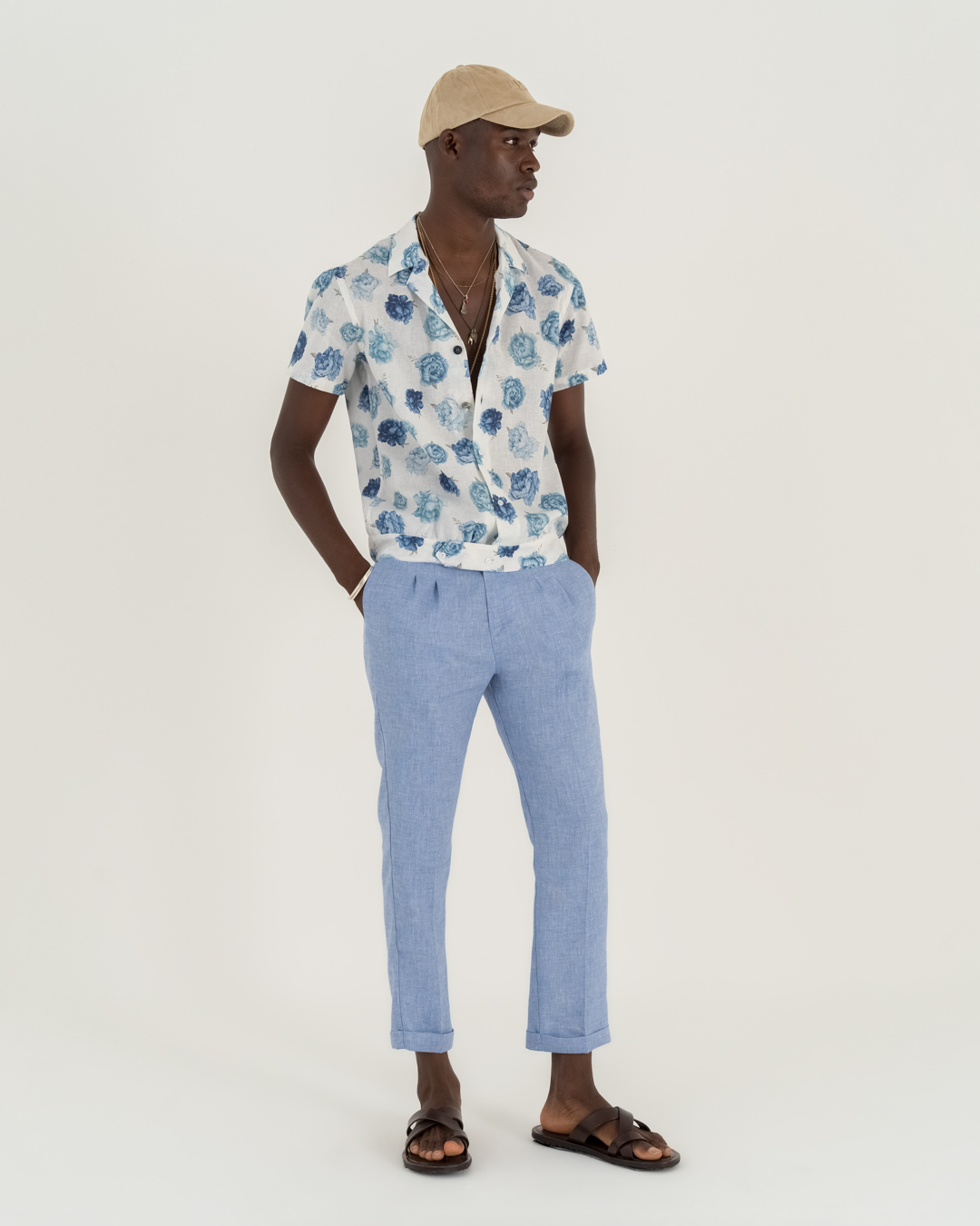 Neill Katter Camicia Blue Roses Shopping Online