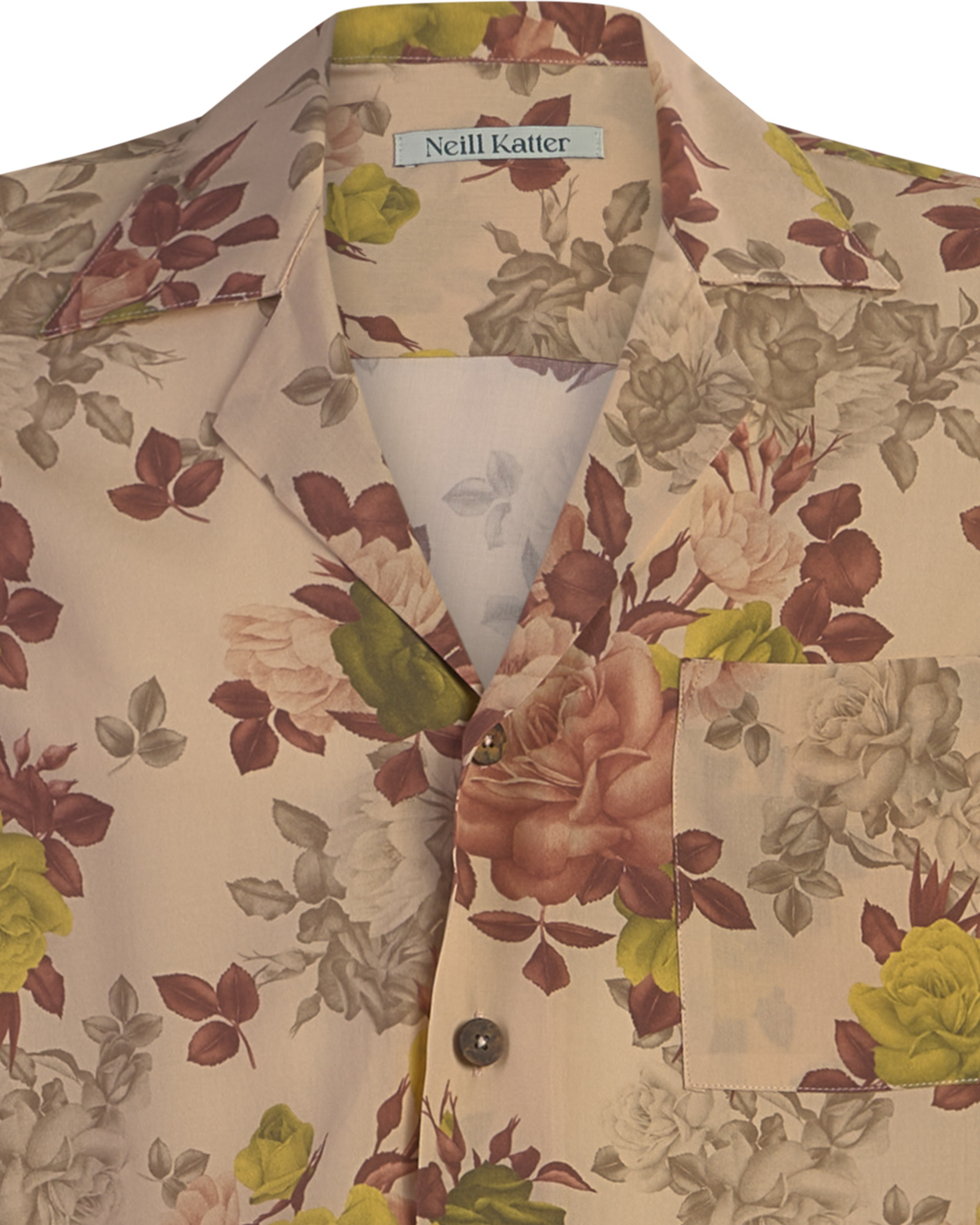 Neill Katter Camicia Golden Roses Vendita Economica