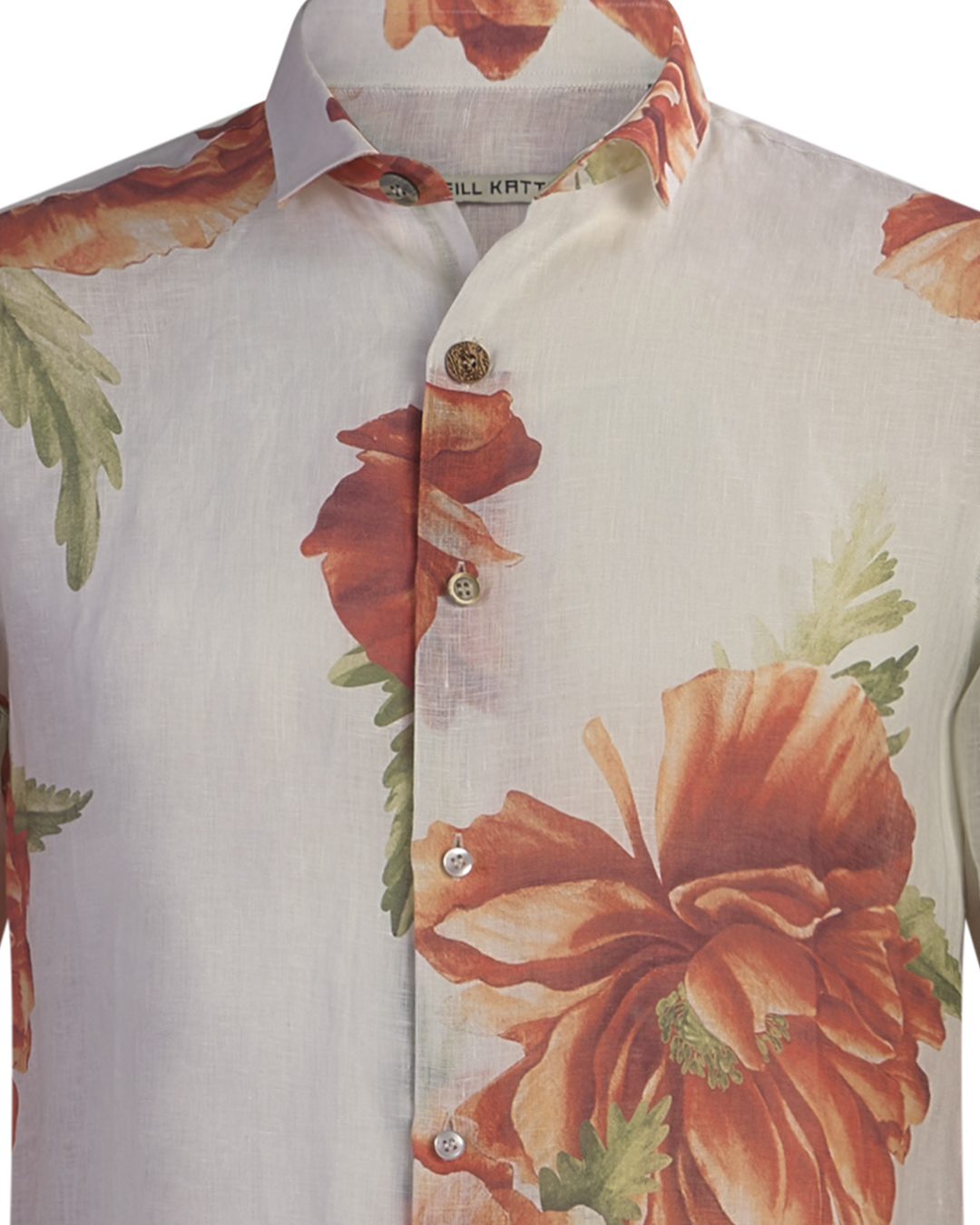 Neill Katter Camicia Rosa Arancio Bruciato Pezzi Unici