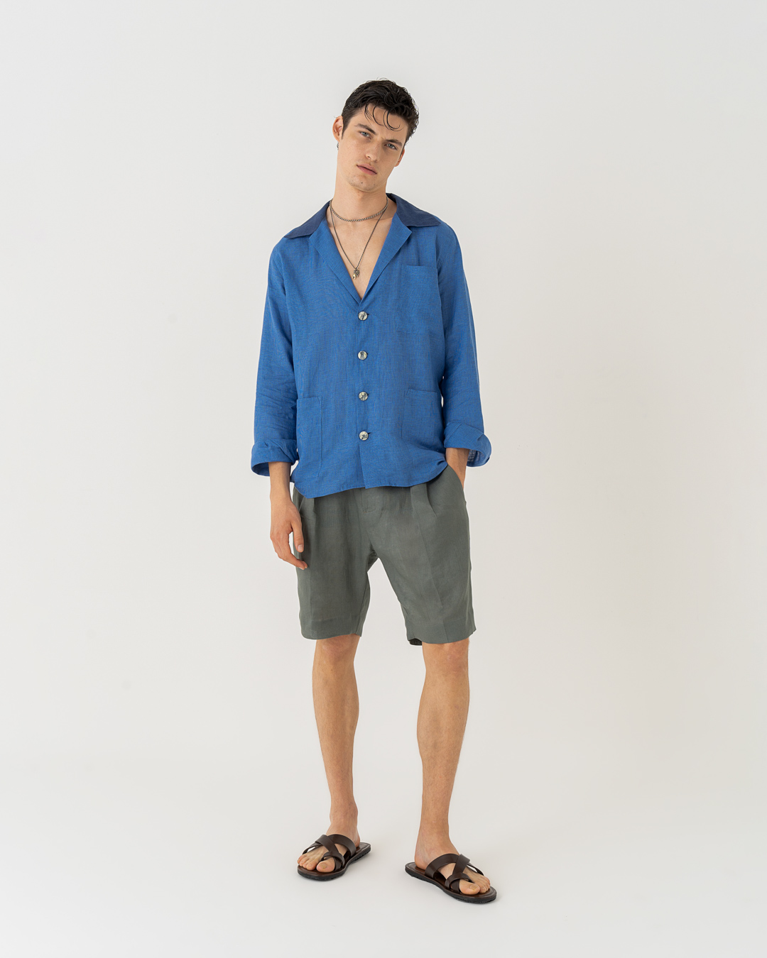 Neill Katter Giacca Camicia Eleganza di Lino Offerta speciale della fabbrica