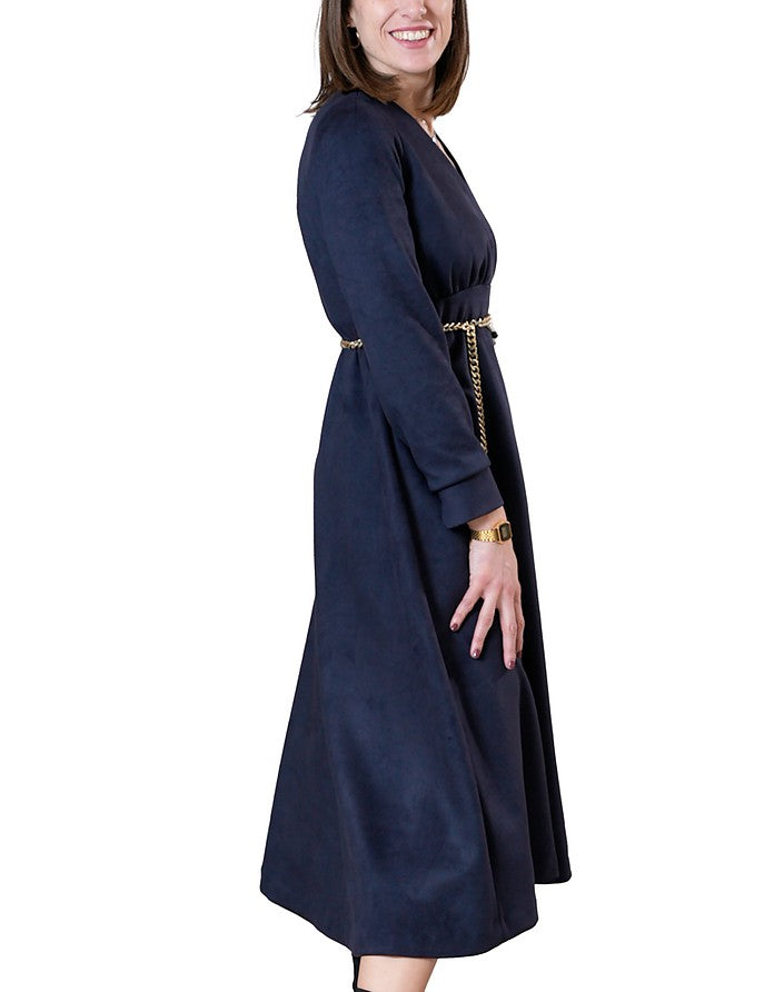 La Fabrique Brigitte Maxi Vestito Blu Soddisfazione Garantita