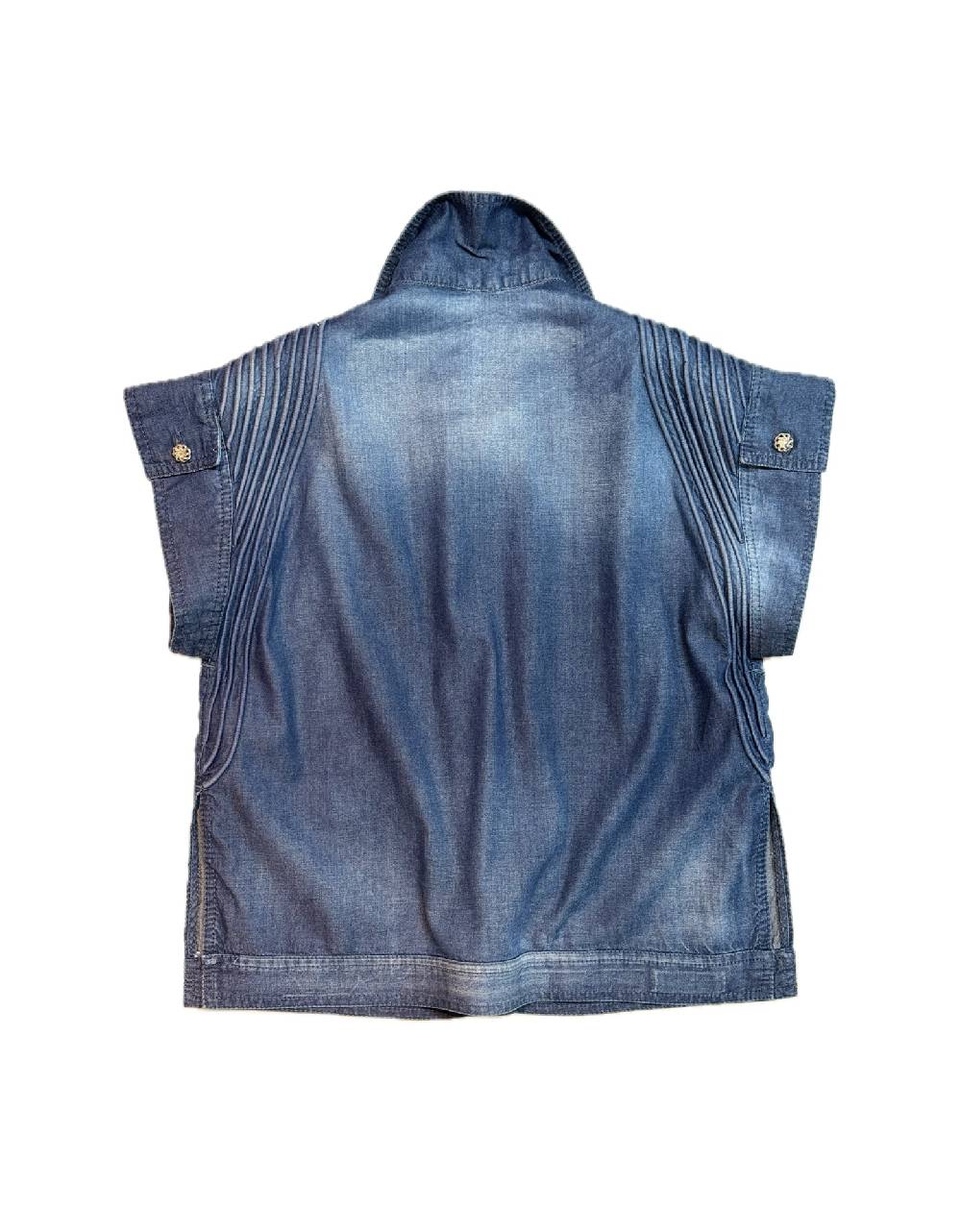 La Fabrique Maida Camicia Corta in Denim Vendita Calda