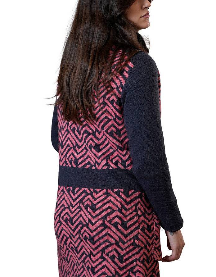La Fabrique Margot Cappotto in Maglia Jacquard Vendita Economica