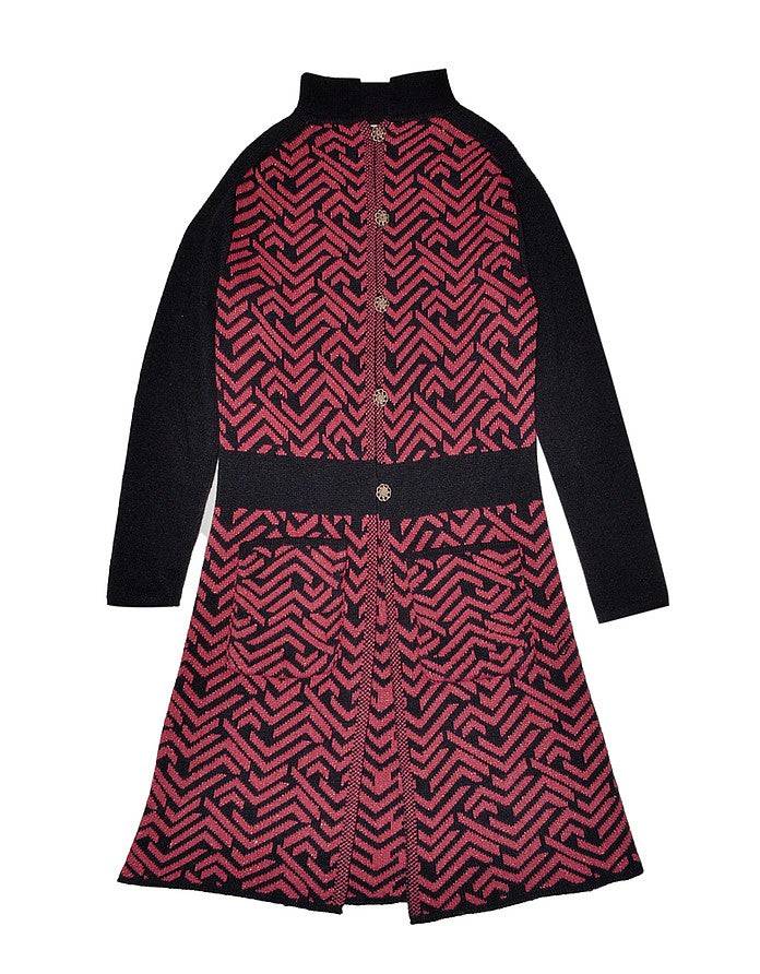La Fabrique Margot Cappotto in Maglia Jacquard Vendita Economica