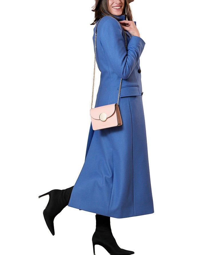 La Fabrique Marguerite Cappotto in Lana Vergine Blu Saldi Di Fabbrica