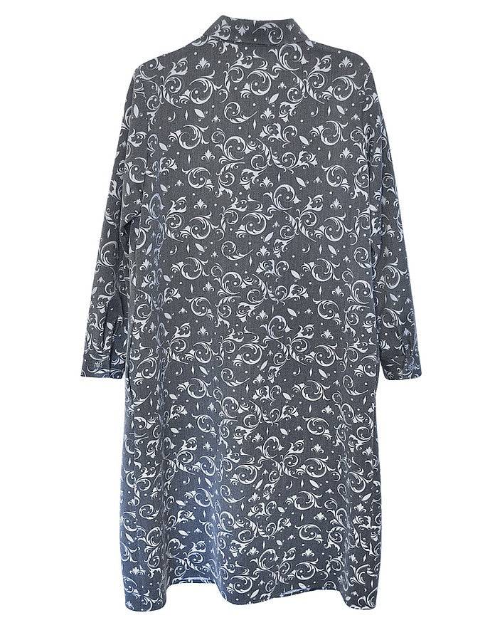 La Fabrique Vivienne Camicia Maxi con Stampa Floreale Italia