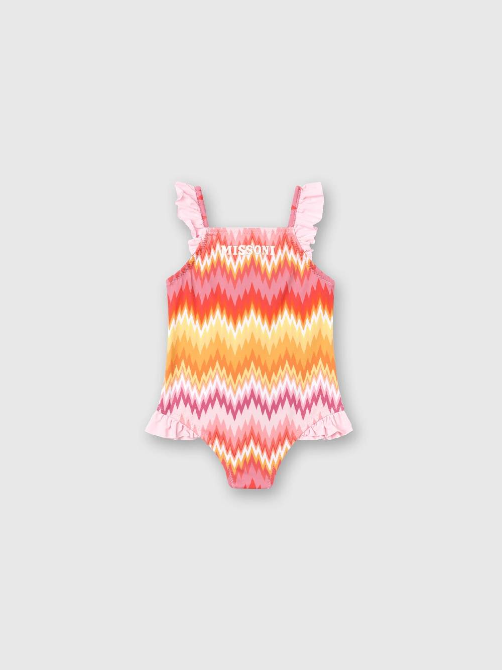 M Missoni Costume intero chevron con volant e logo Negozi Online