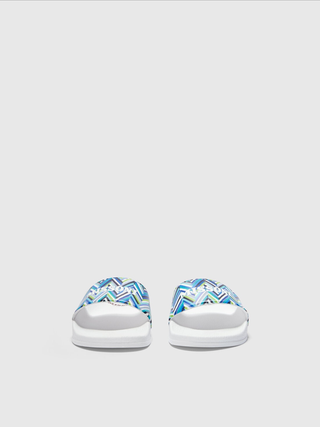M Missoni Ciabatte con motivo chevron e scritta logo Promozione Limitata