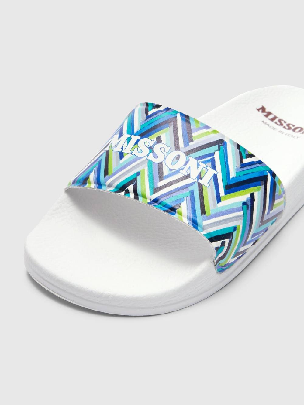 M Missoni Ciabatte con motivo chevron e scritta logo Promozione Limitata