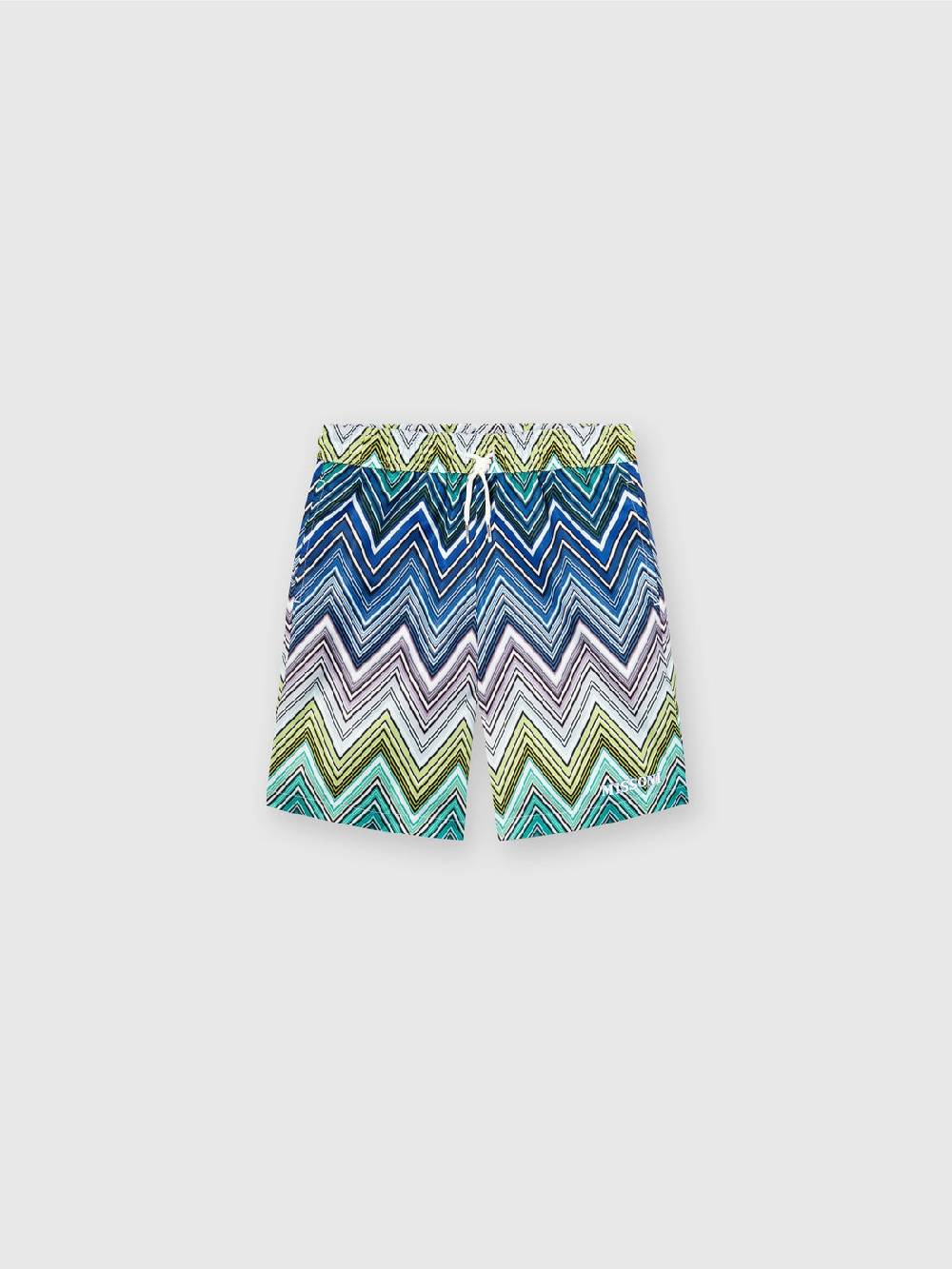 M Missoni Boxer mare con motivo chevron e scritta logo Shopping Online