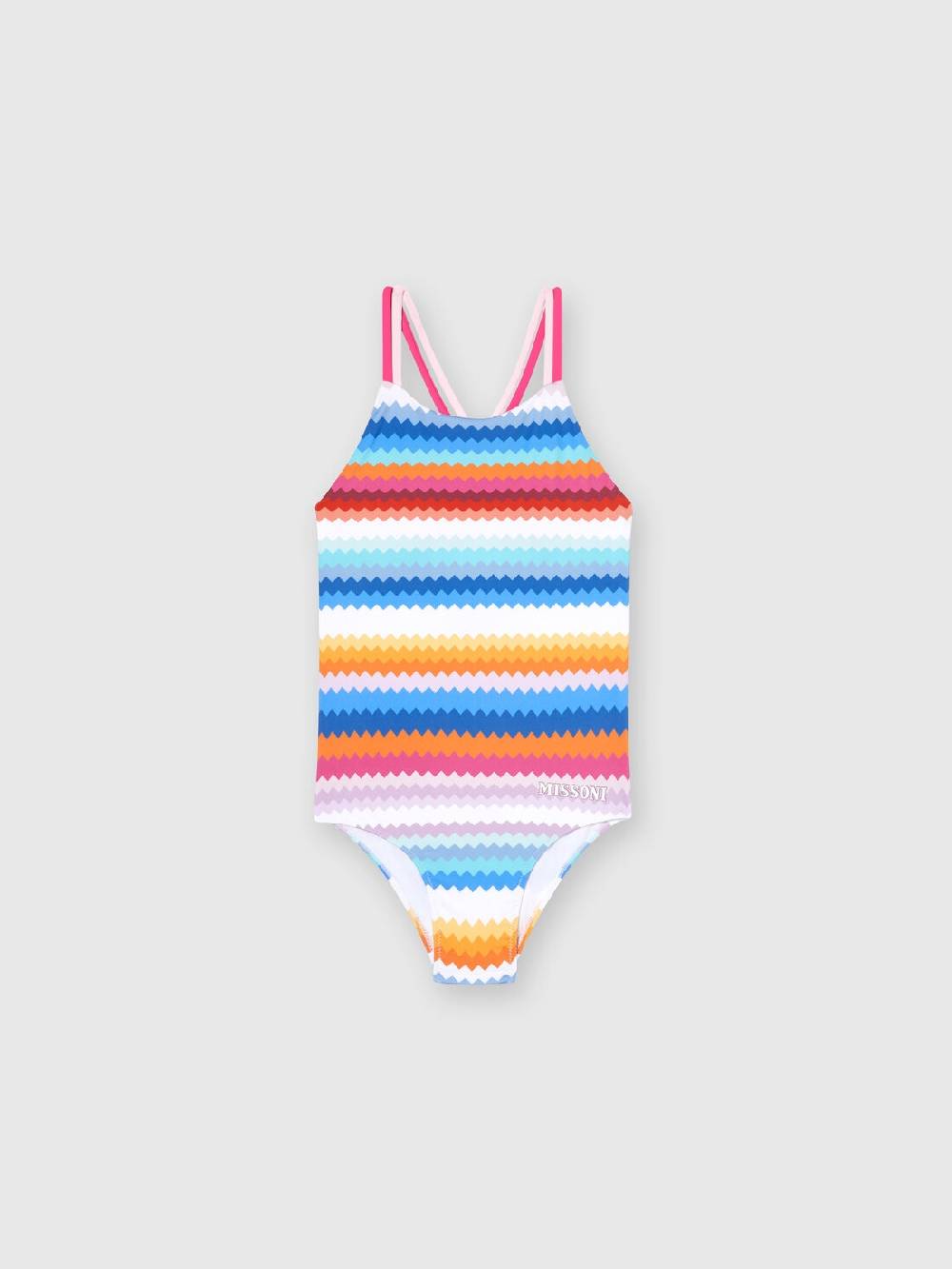 M Missoni Costume intero zig zag con scritta logo Sottocosto