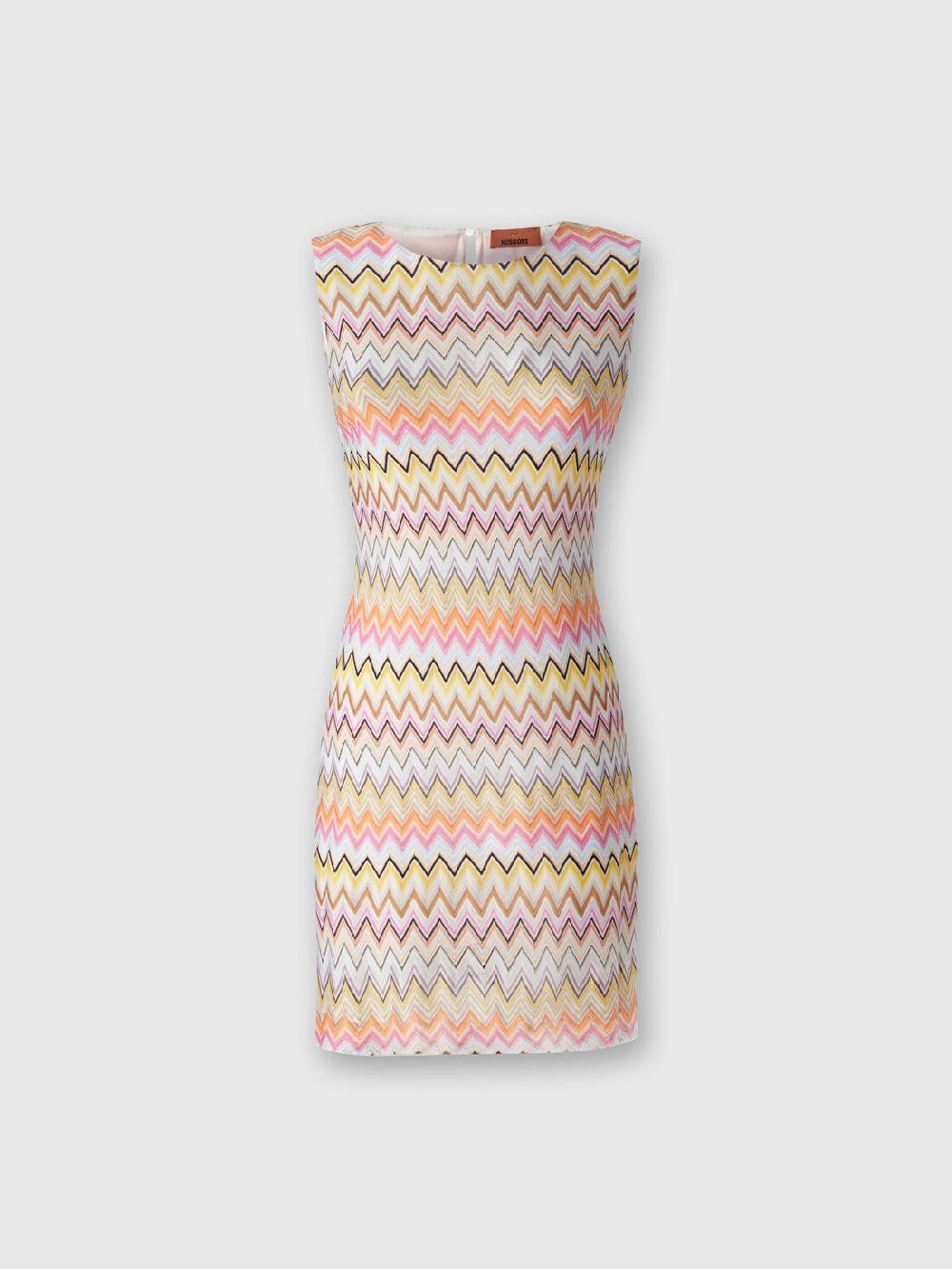 M Missoni Mini-abito senza maniche in viscosa zig zag Sconto