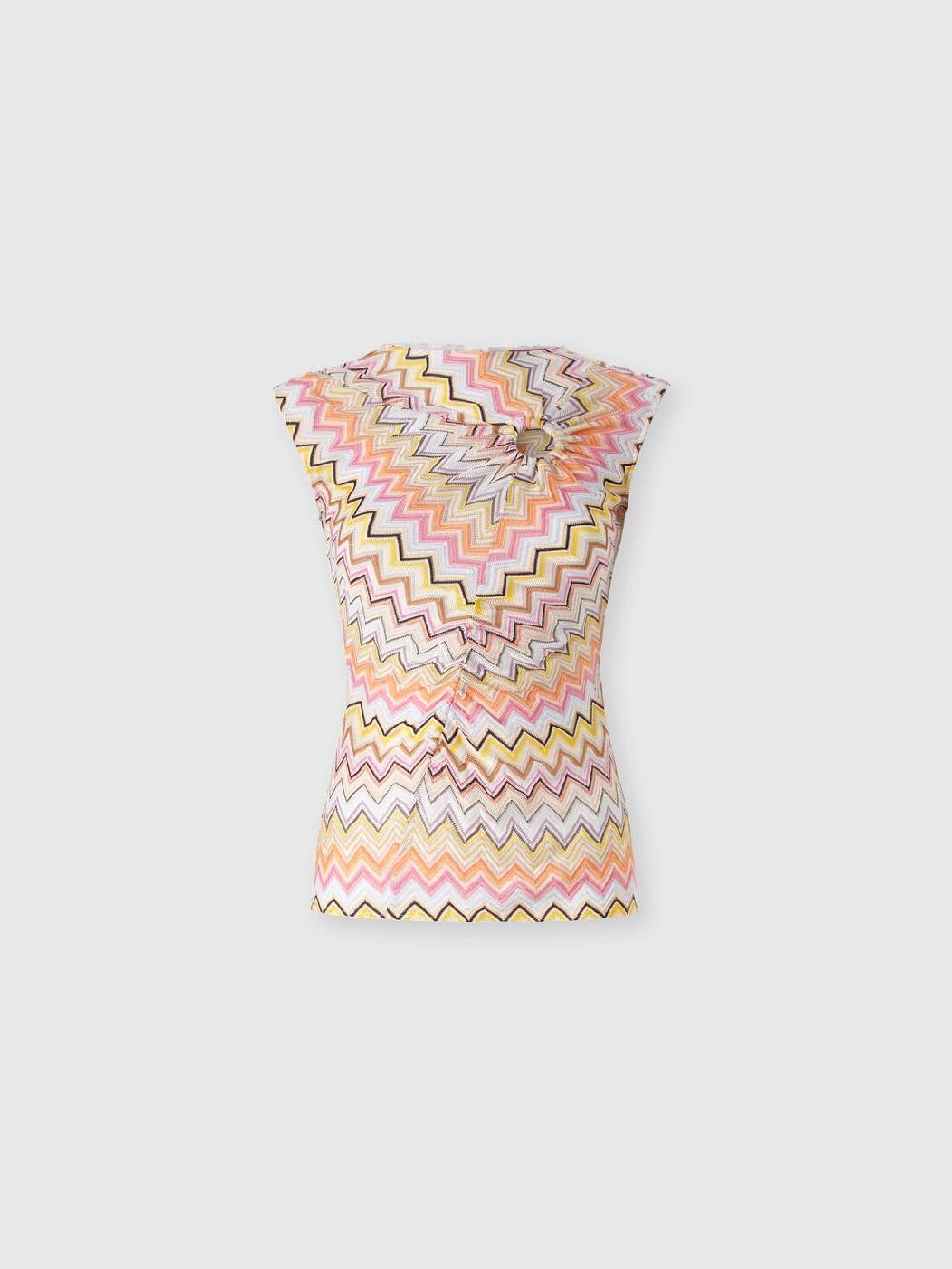 M Missoni Top senza maniche con scollatura arricciata Offerta