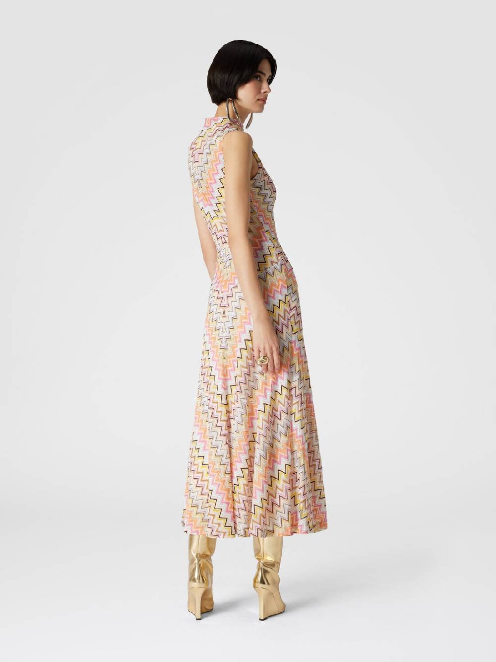 M Missoni Abito lungo senza maniche con scollatura arricciata Novità