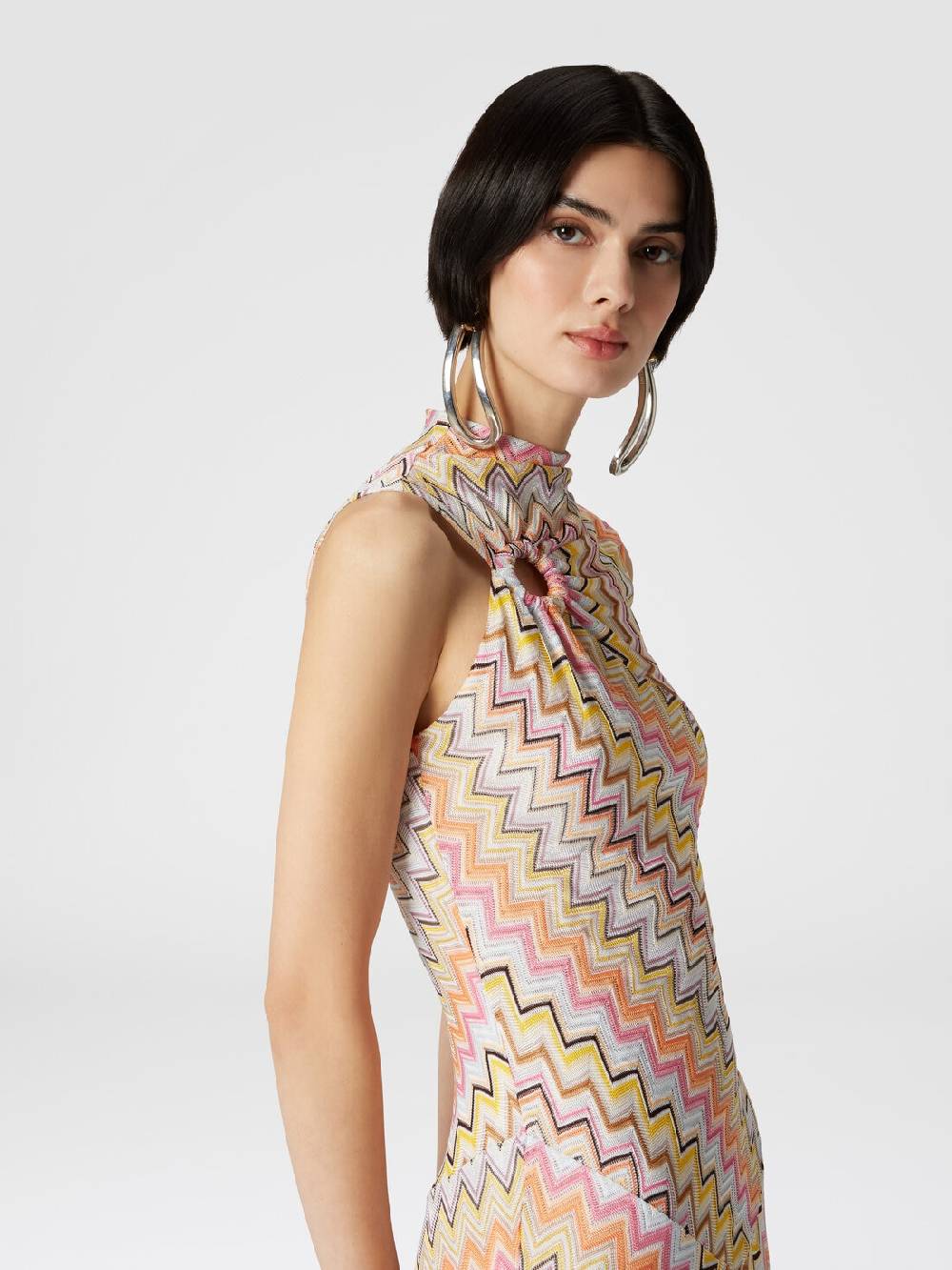 M Missoni Abito lungo senza maniche con scollatura arricciata Novità