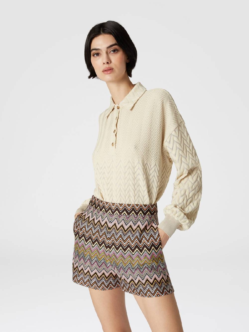 M Missoni Shorts in viscosa zig zag Outlet