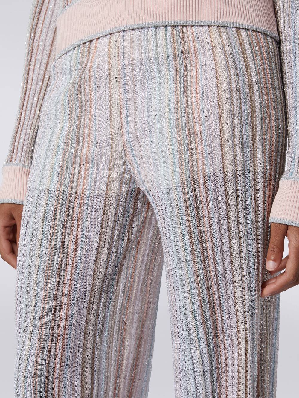 M Missoni Pantaloni in maglia a righe verticali con paillettes I Più Venduti