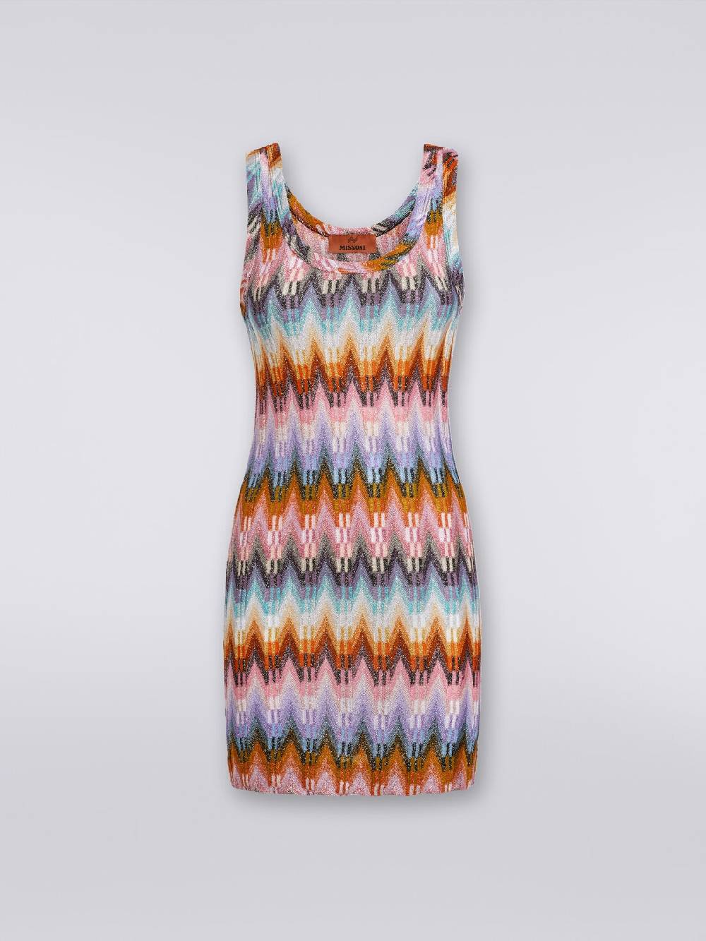 M Missoni Mini-abito smanicato in viscosa zig zag con lurex Moda